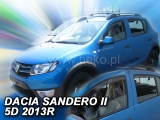 Deflektory na Dacia Sandero II / Stepway II, 5-dverová (+zadné), r.v.: 2013 -