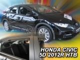 Deflektory na Honda Civic hatchback, 5-dverová (+zadné), r.v.: 2012 - 2016