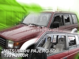 Deflektory na Mitsubishi Pajero, 5-dverová (+zadné), r.v.: 1991 - 2000