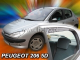 Deflektory na Peugeot 206, 5-dverová (+zadné), r.v.: 1998 - 2012