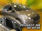 Deflektory na Peugeot 208, 5-dverová, r.v.: 2012 -