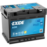 Autobatéria EXIDE Start-Stop AGM 62Ah, 680A, 12V, EK620